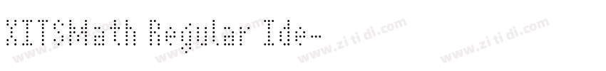 XITSMath Regular Ide字体转换